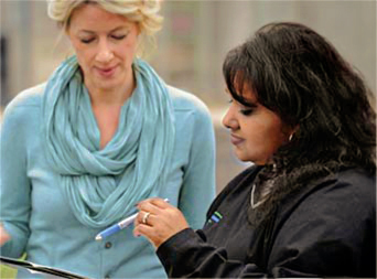 employee conducting energy efficiency audit